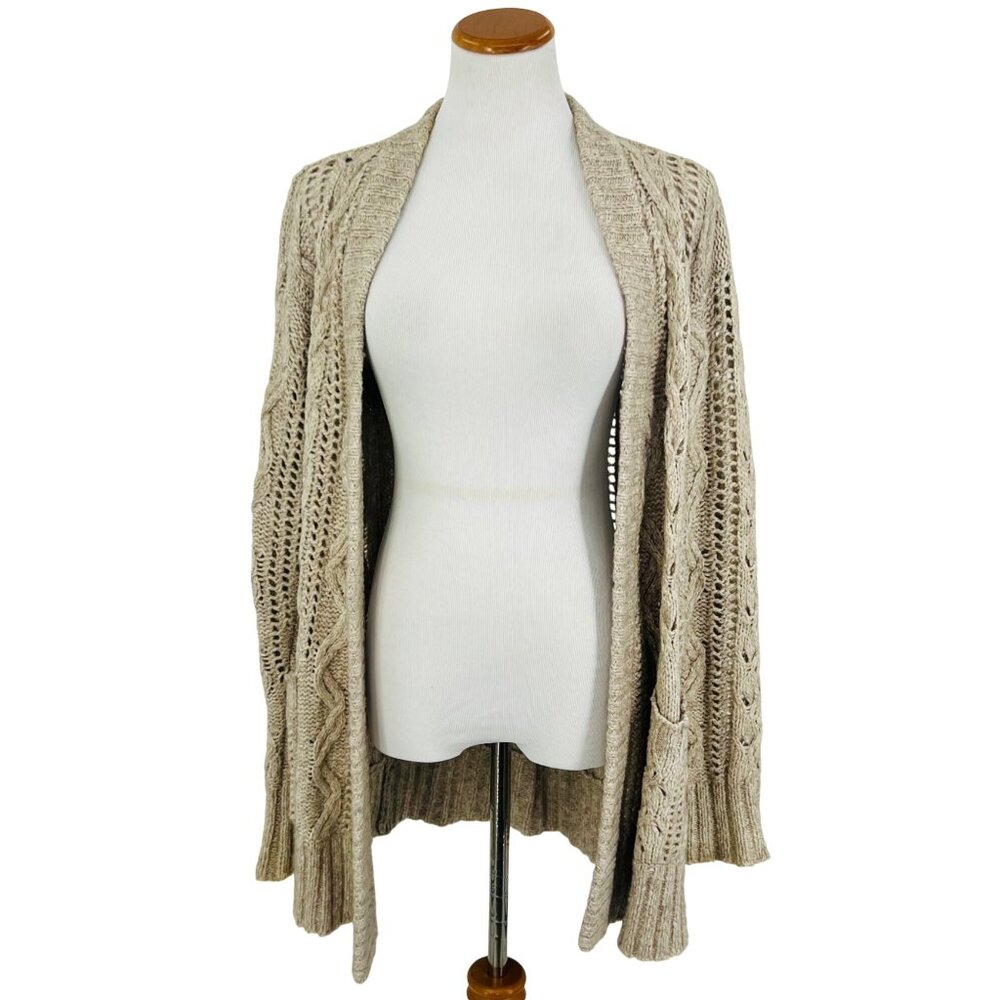Vintage Aerie x American Eagle Open Front Relaxed Cable Knit Cardigan Sweater - Picture 9 of 12